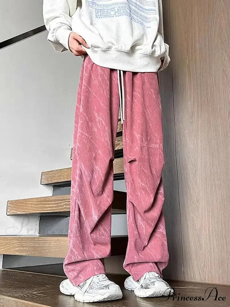 Colorful Corduroy Wide Leg Trousers - Image 4