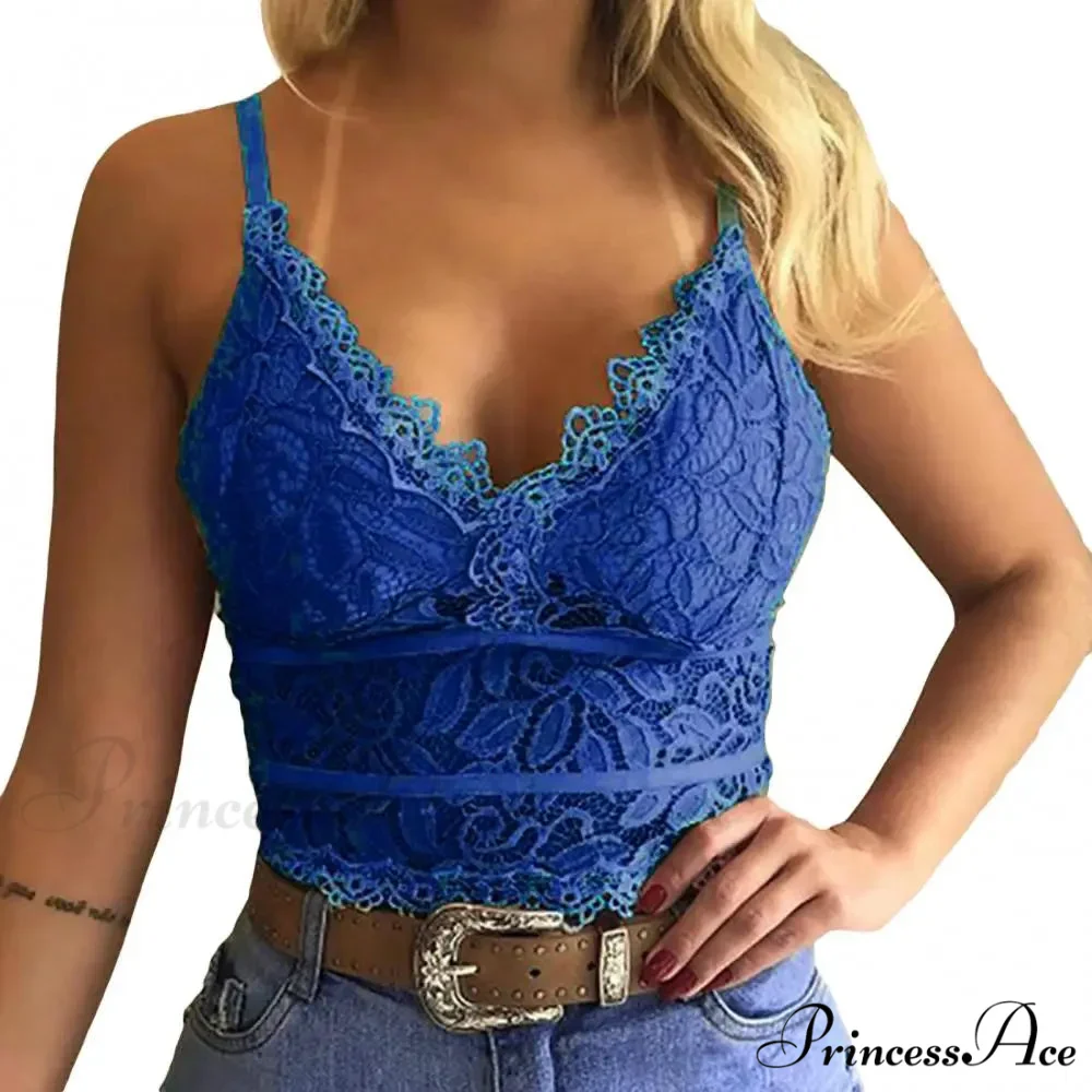 Colorful Lace V-Neck Camisole Plus Size Bralette Vest - Image 4