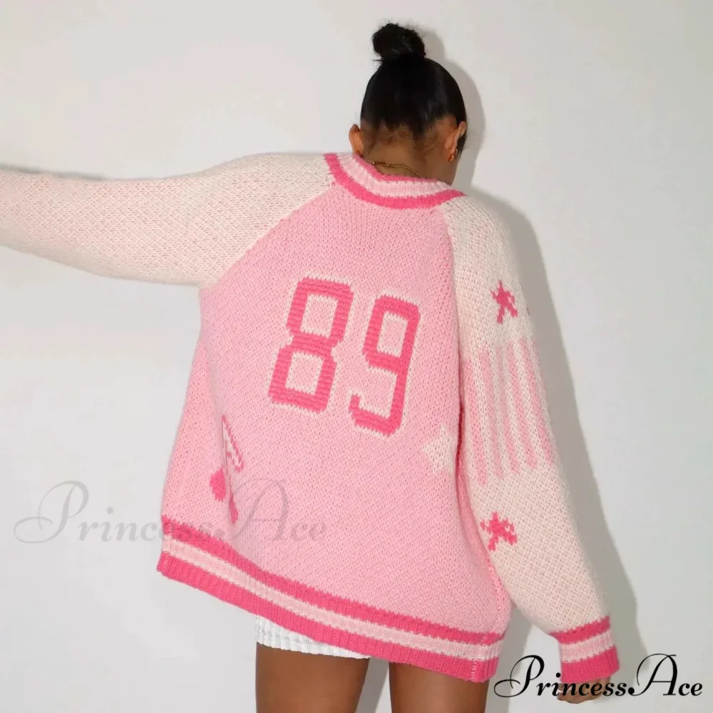 Colorful Y2K Streetwear Knit Cardigan - Image 2