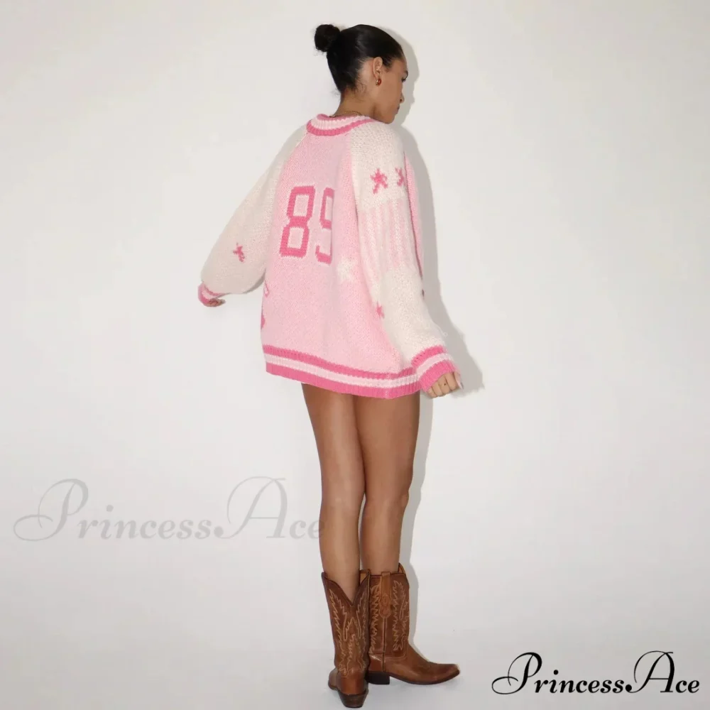 Colorful Y2K Streetwear Knit Cardigan - Image 5