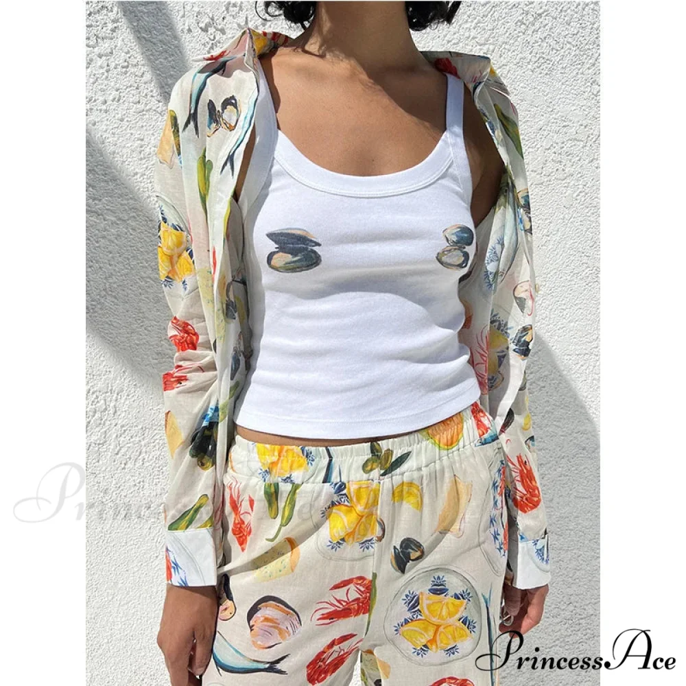 Comic Print O-Neck Crop Top - Image 6