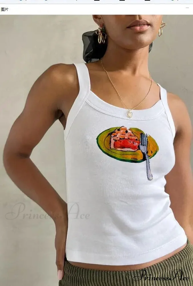 Comic Print O-Neck Crop Top - Image 9