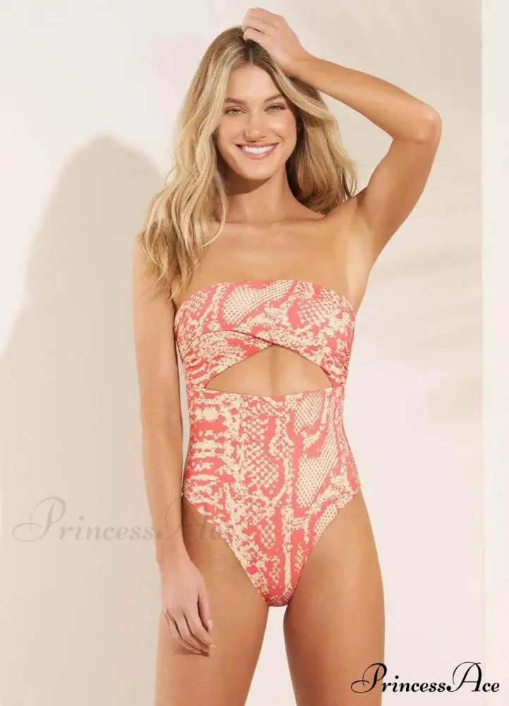 Convertible Print Single-Piece Swimsuit Single Piece - Image 5