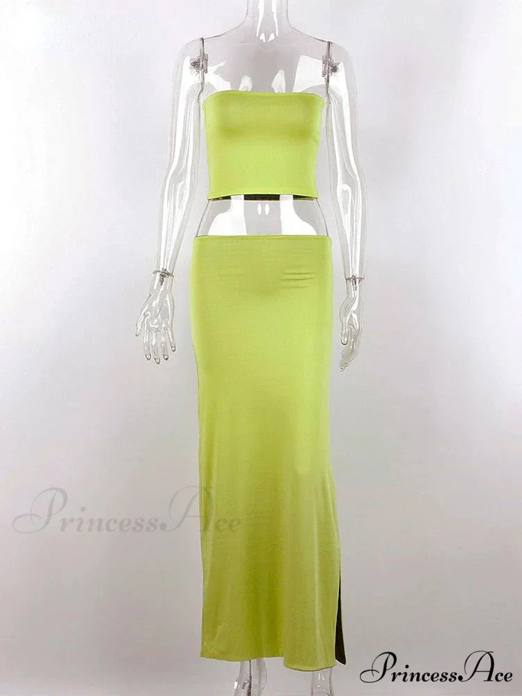 Women Crop Top Maxi Dress - Image 4