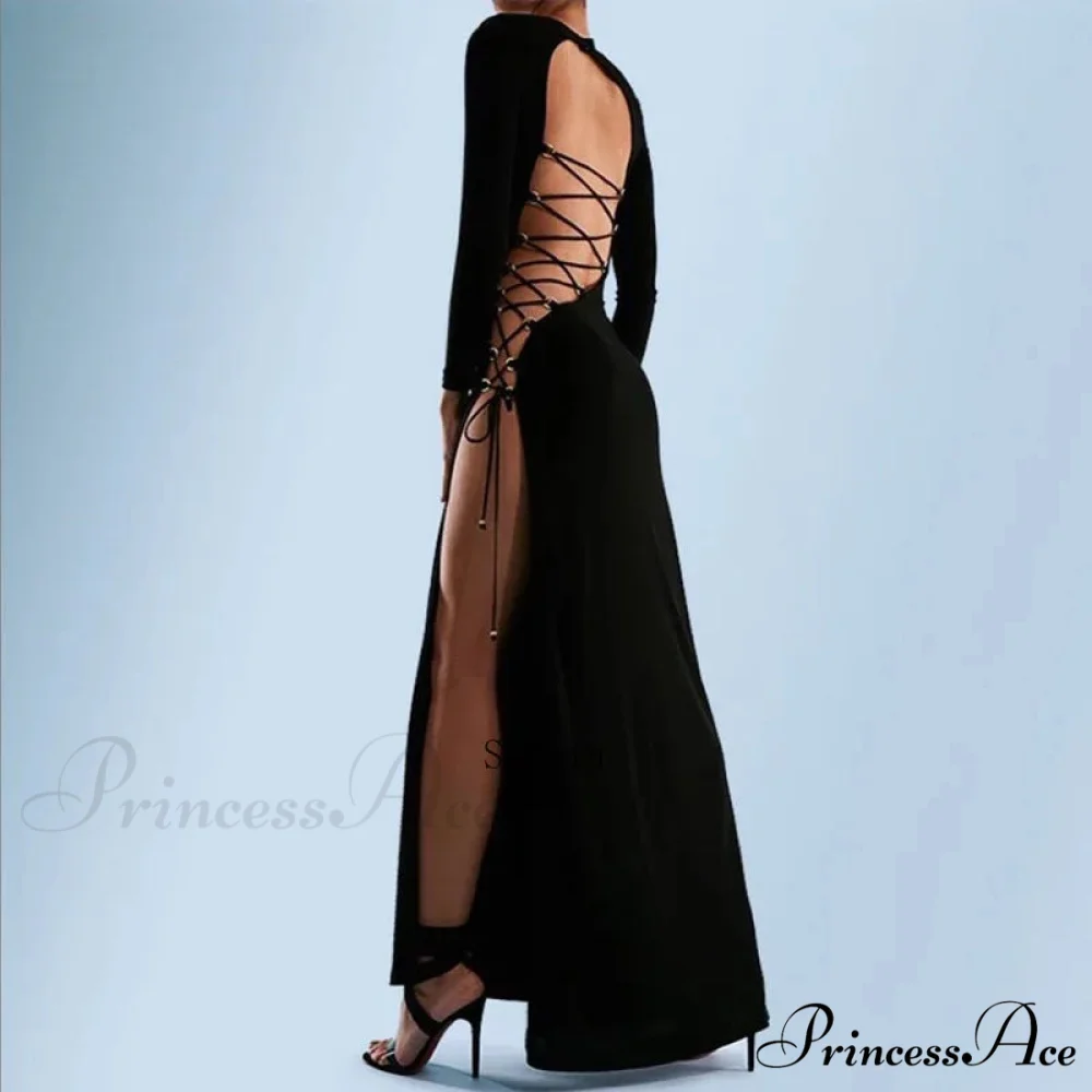 Fall Bandage Club Party Maxi Dress - Image 3
