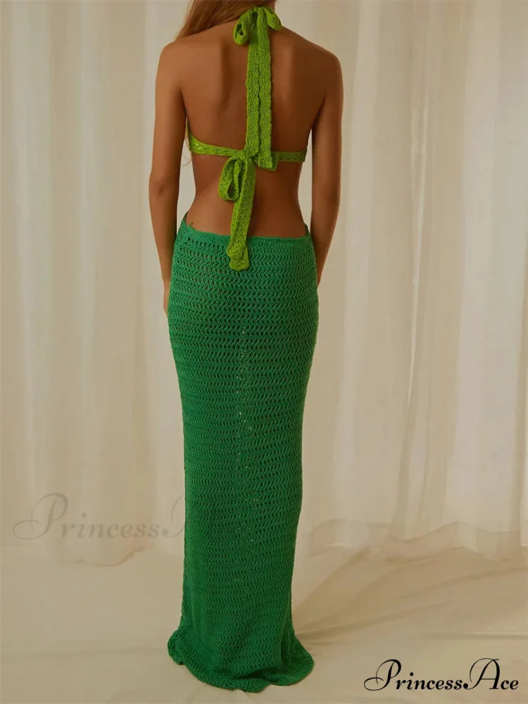 Women Party Hollow Out Maxi Dress - Image 4