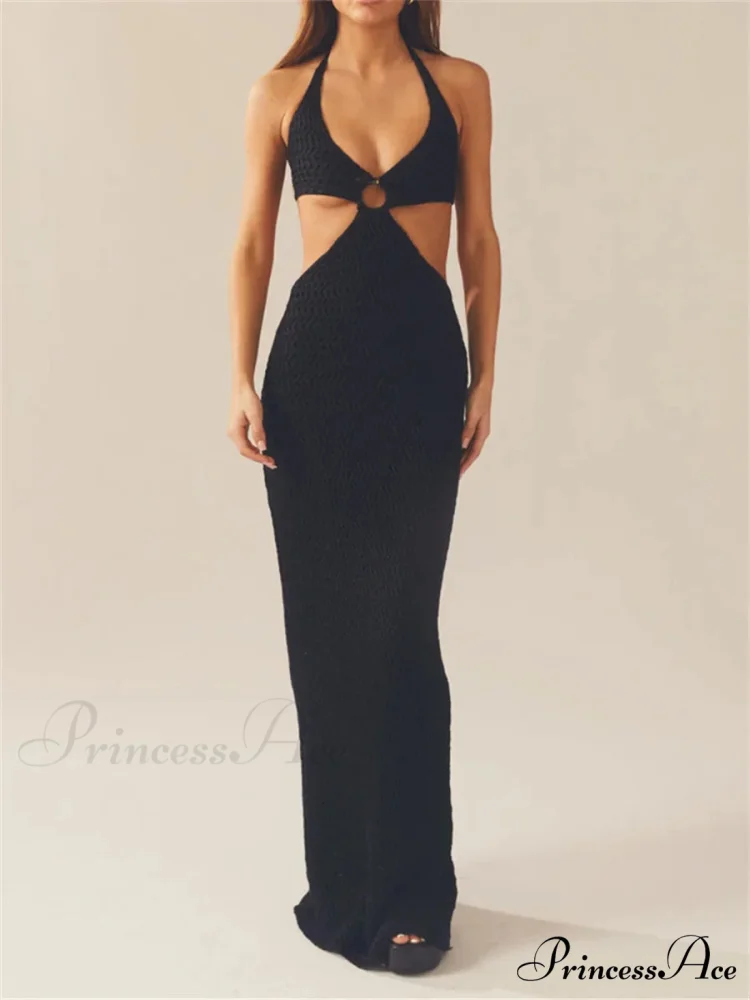 Women Party Hollow Out Maxi Dress - Image 5