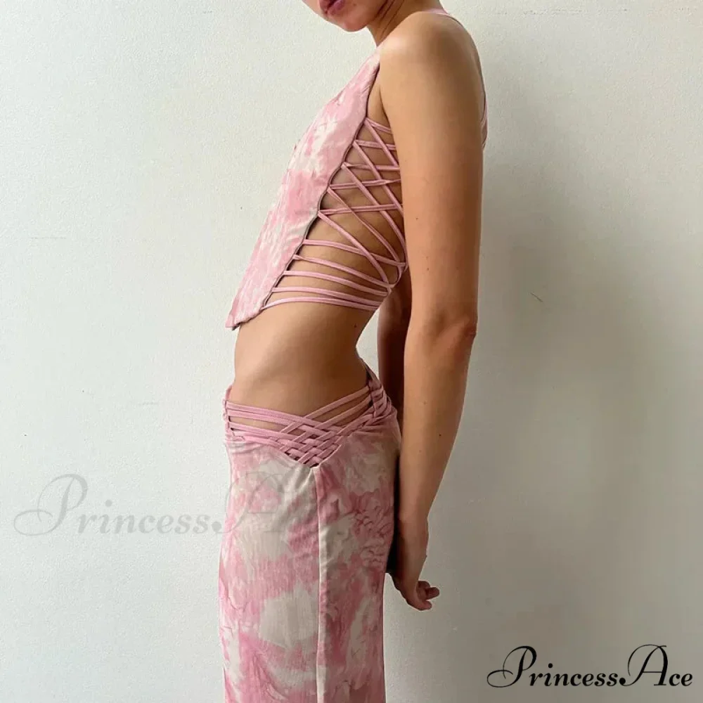 Fashion Print Two Set Maxi Dress - Image 6