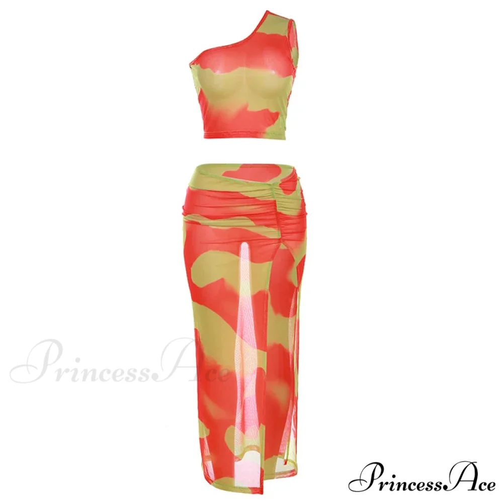 Mesh Two Piece Set Maxi Dress - Image 7
