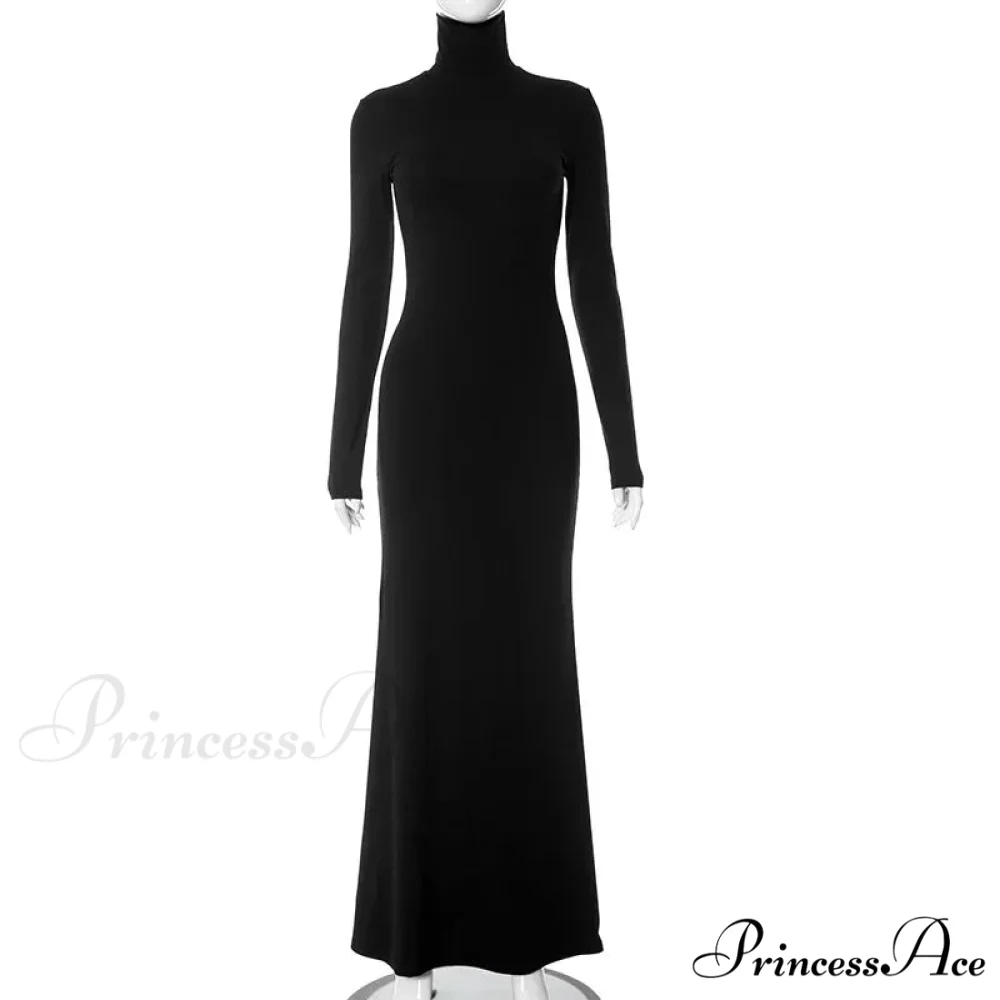 Turtleneck Sleeve Maxi Dress - Image 6