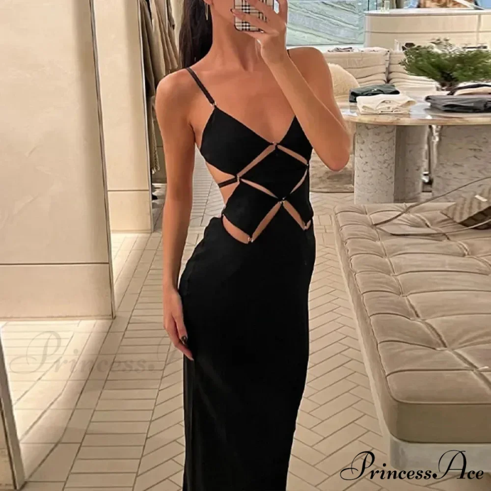 Hollow Out Slip Maxi Dress - Image 6