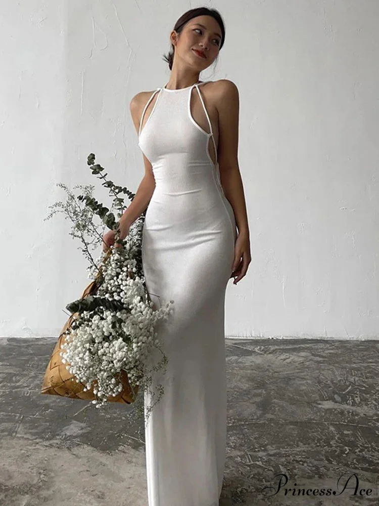 Halter Backless Maxi Dress - Image 4