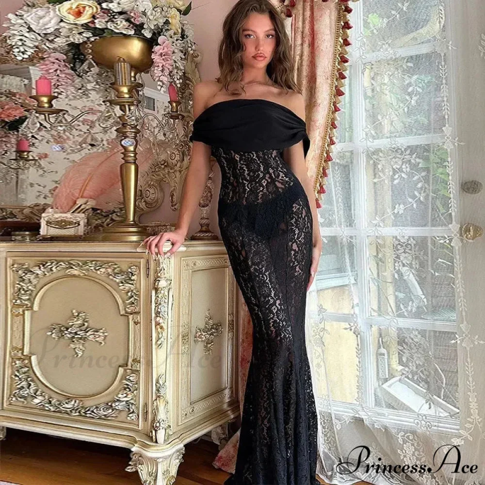 Lantern Sleeve V-neck Trumpet Maxi Dress - Image 4