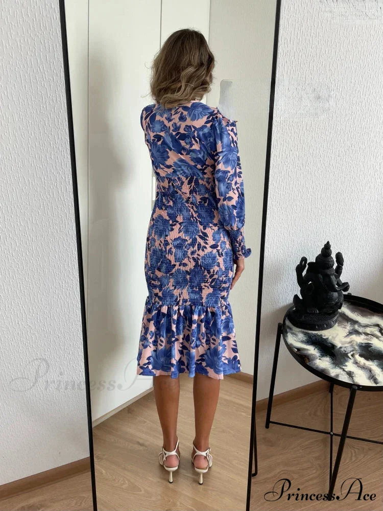 Floral Puff Sleeve Maxi Dress - Image 2