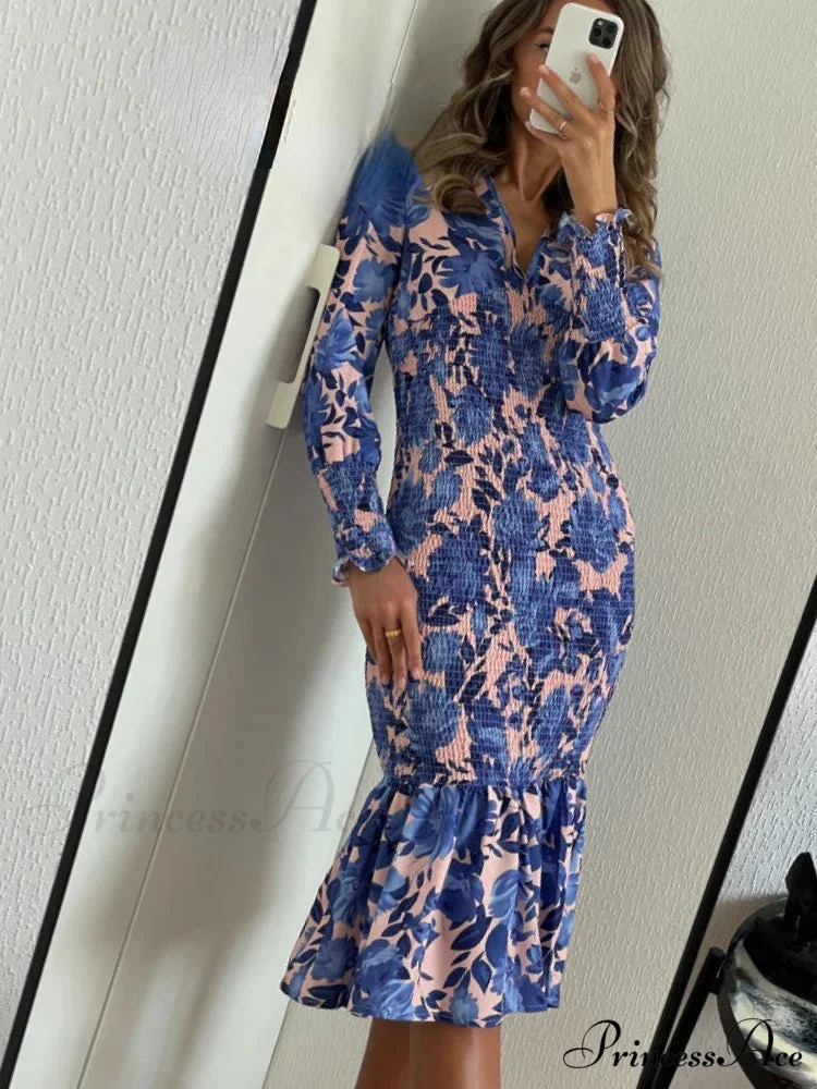 Floral Puff Sleeve Maxi Dress - Image 5