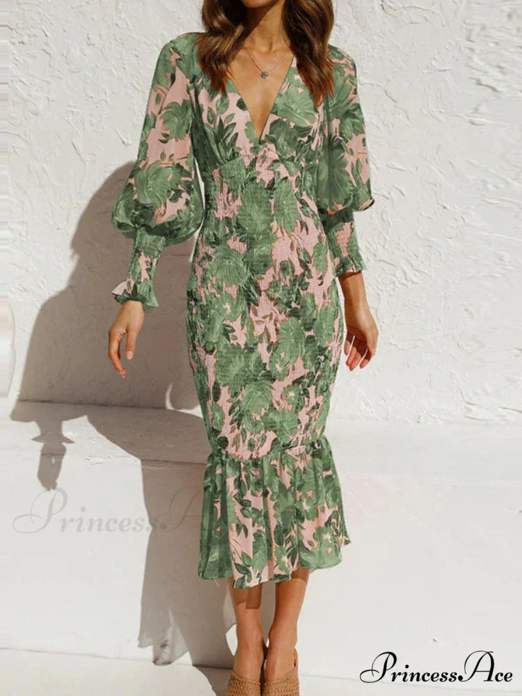 Floral Puff Sleeve Maxi Dress - Image 6