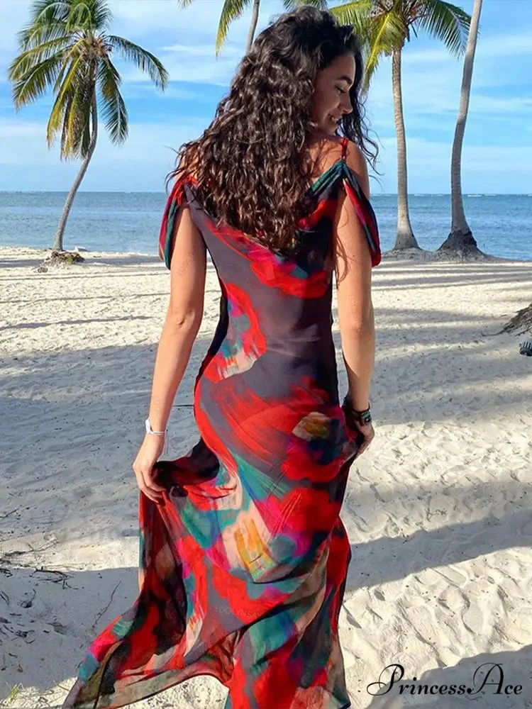 Cut Out Backless Split Maxi Dress - Image 4