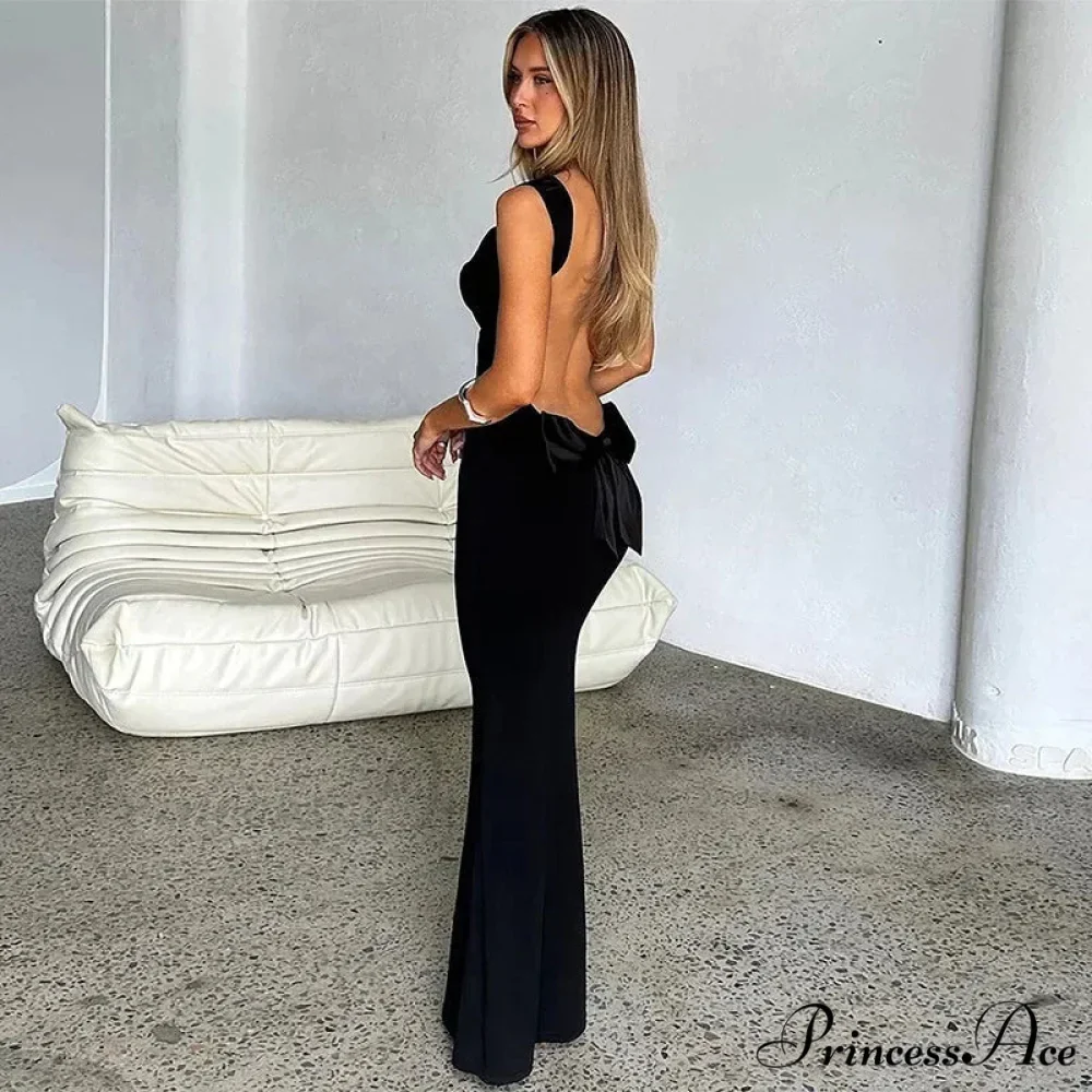 Back Split Knitted Maxi Dress - Image 5