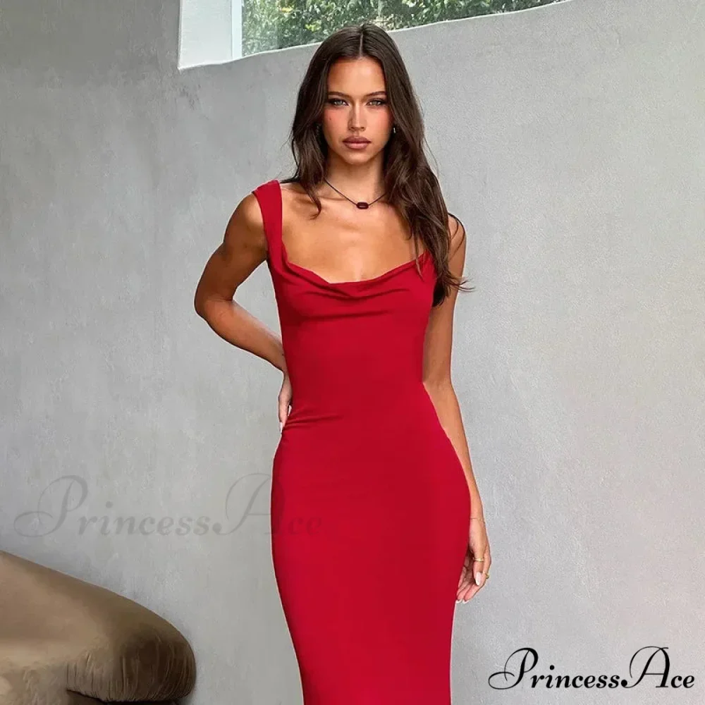 Back Split Knitted Maxi Dress - Image 6