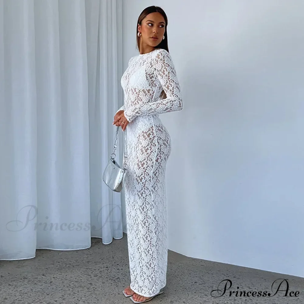 Lantern Sleeve V-neck Maxi Dress - Image 6