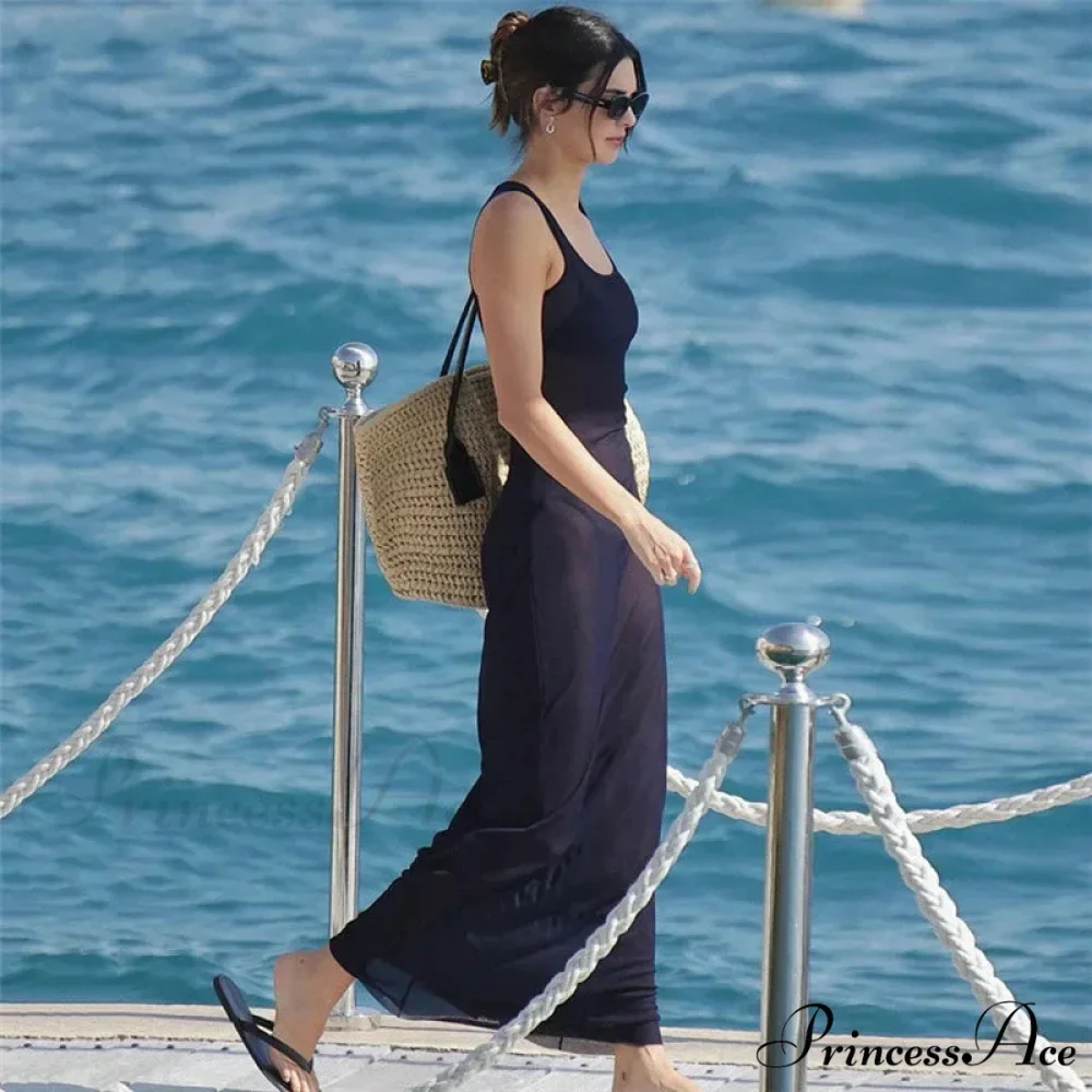 Patchwork Shoulder Bodycon Maxi Dress - Image 2
