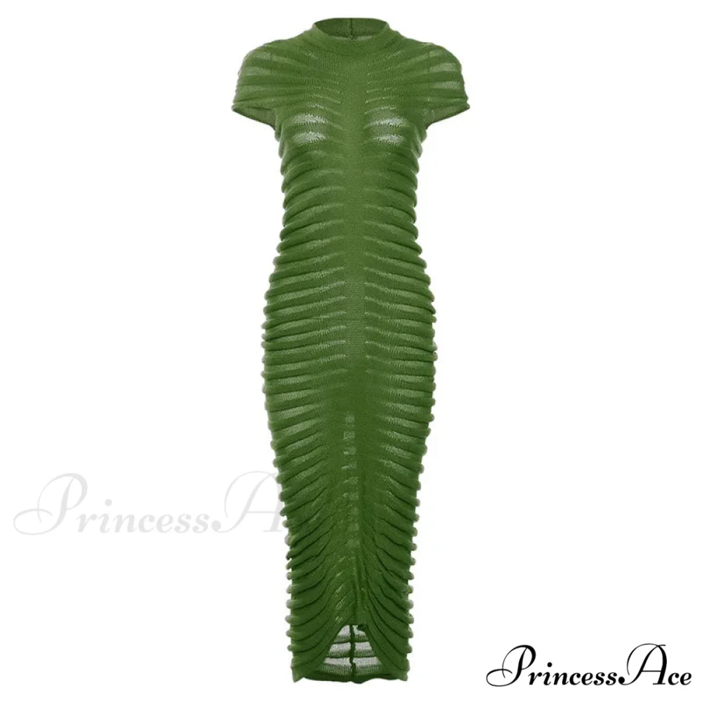 Backless V Neck Gown Maxi Dress - Image 6