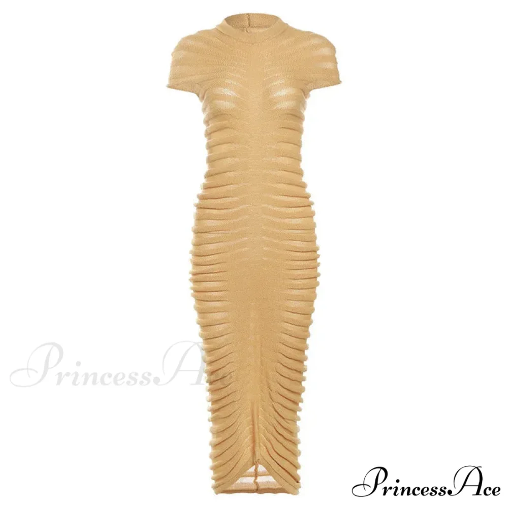 Backless V Neck Gown Maxi Dress - Image 8