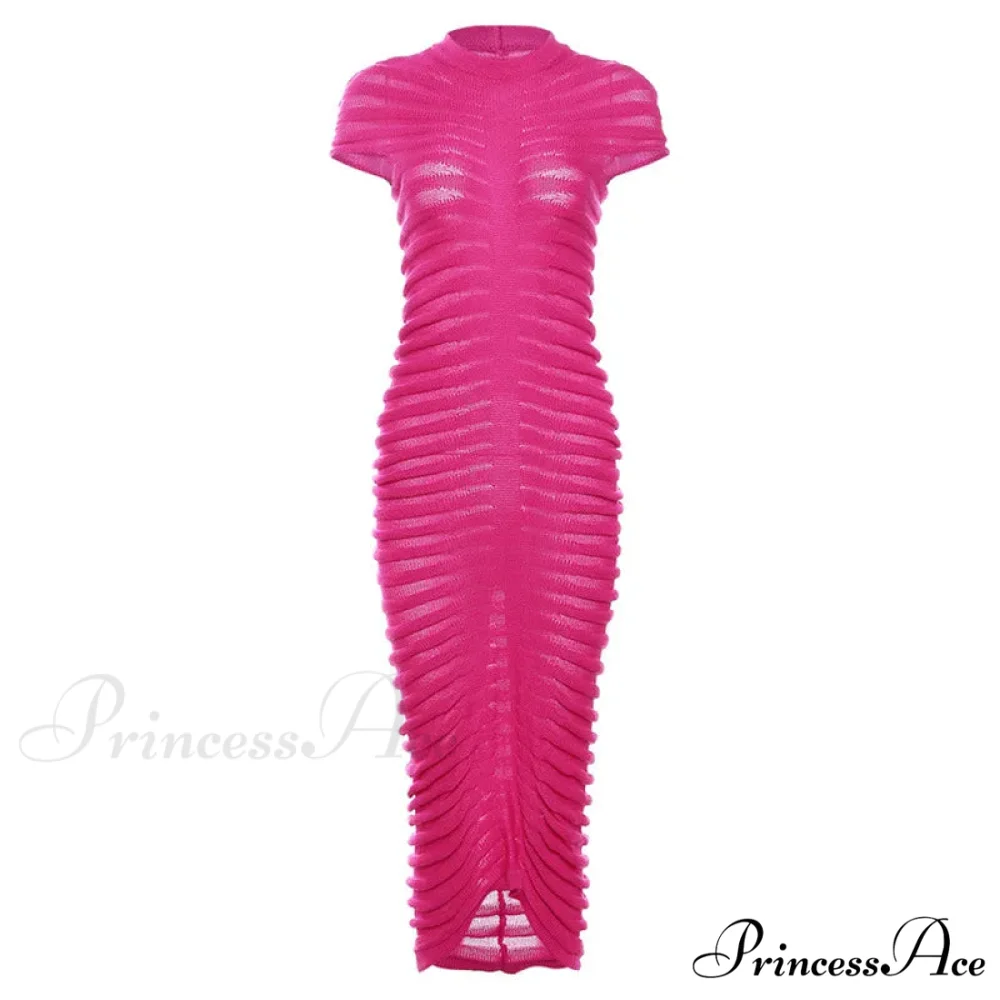 Backless V Neck Gown Maxi Dress - Image 9