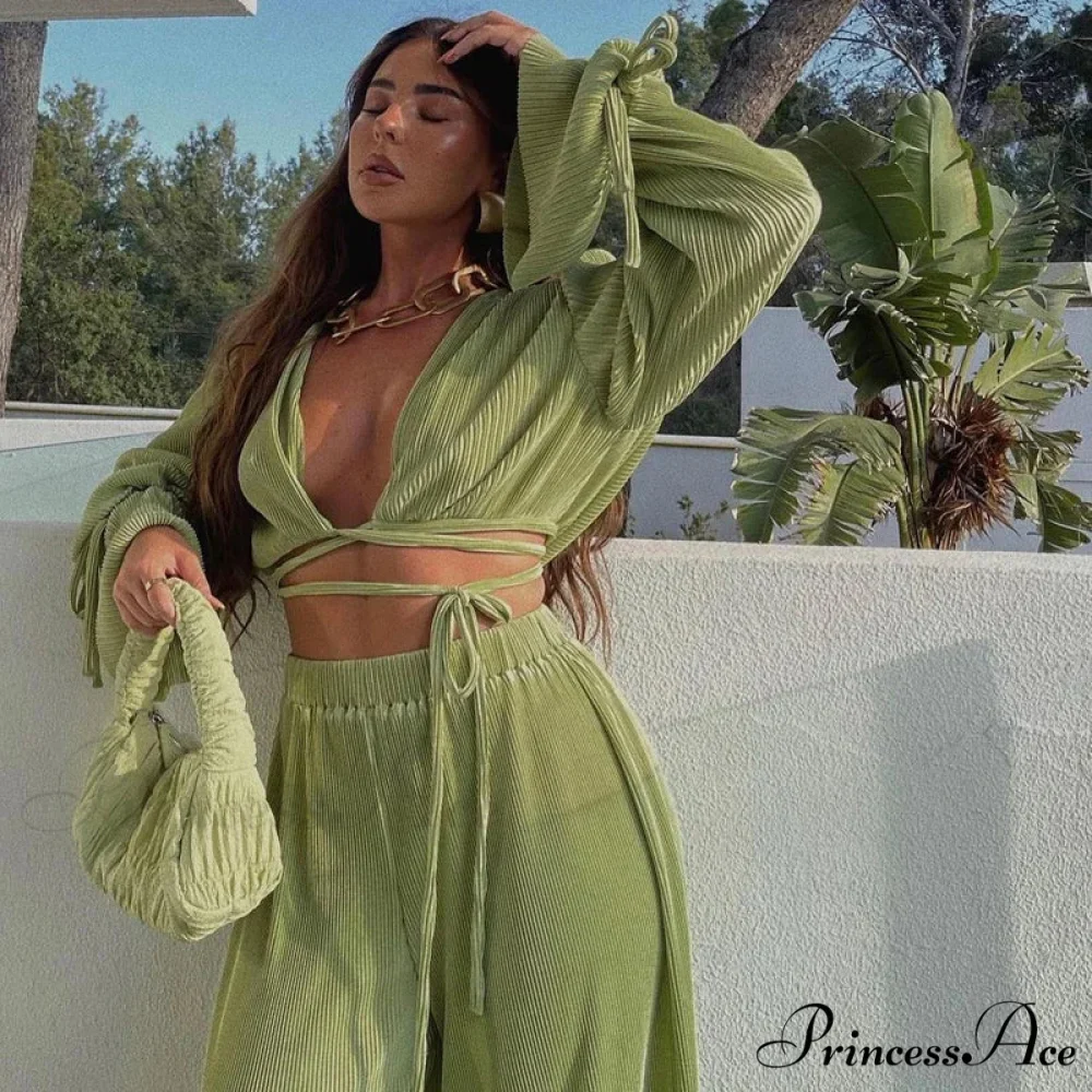 Beach Cover Up Long Sleeve Loose Maxi Dress - Image 2