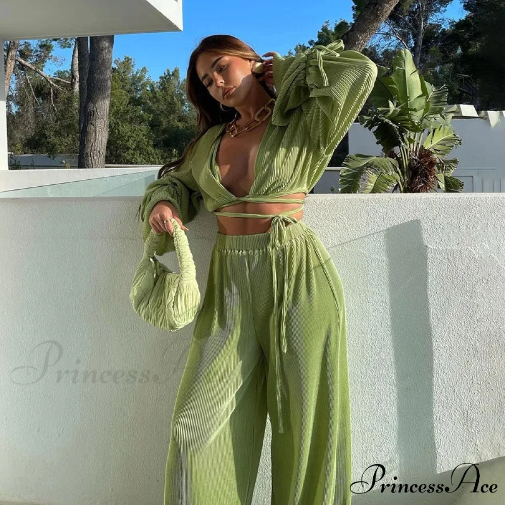 Beach Cover Up Long Sleeve Loose Maxi Dress - Image 3