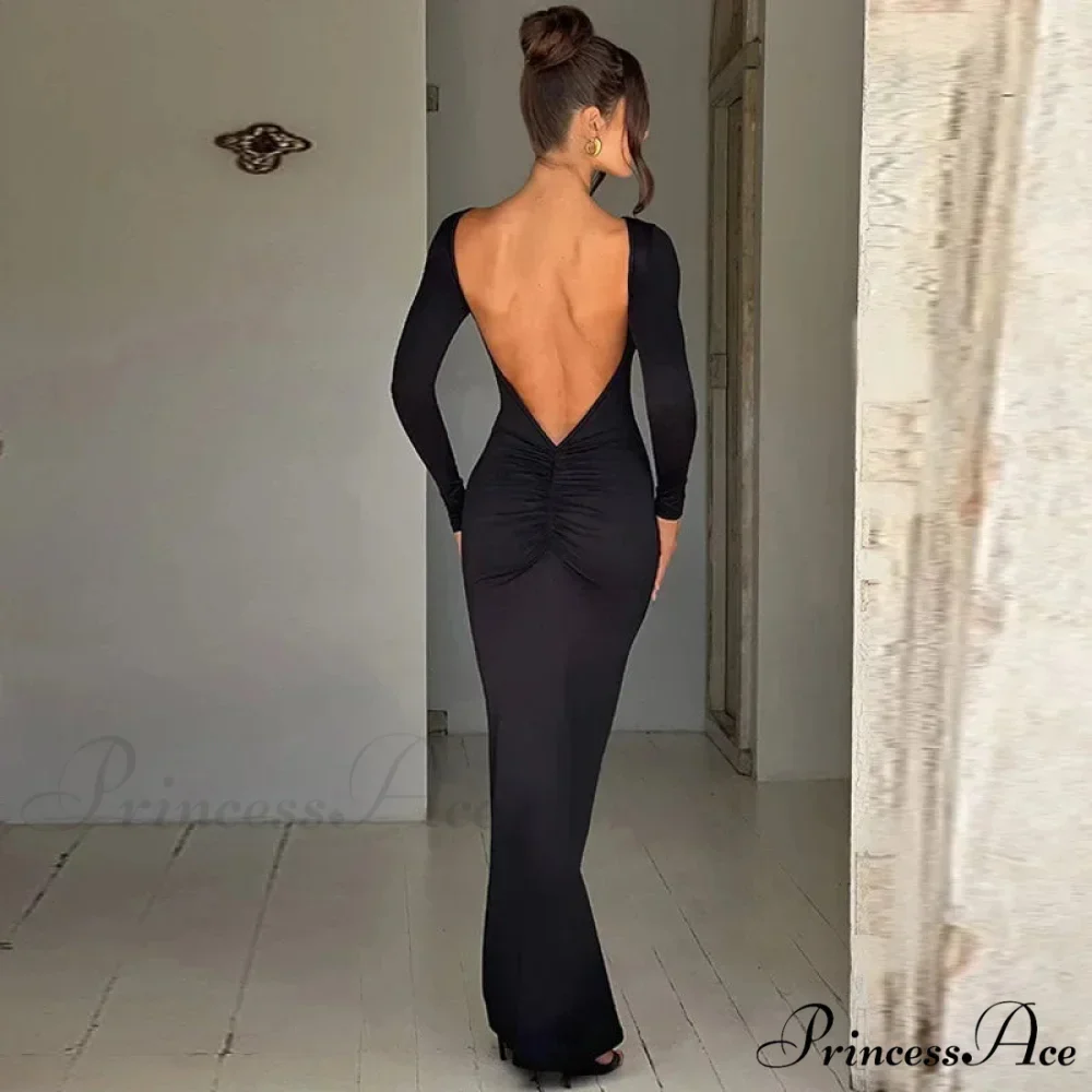 Asymmetrical One Shoulder Casual Party Slip Maxi Dress - Image 3