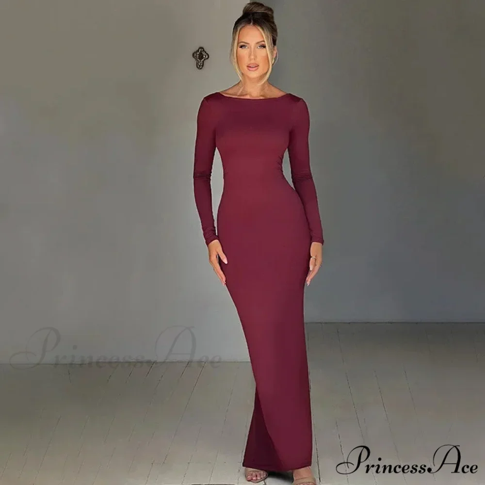 Asymmetrical One Shoulder Casual Party Slip Maxi Dress - Image 5
