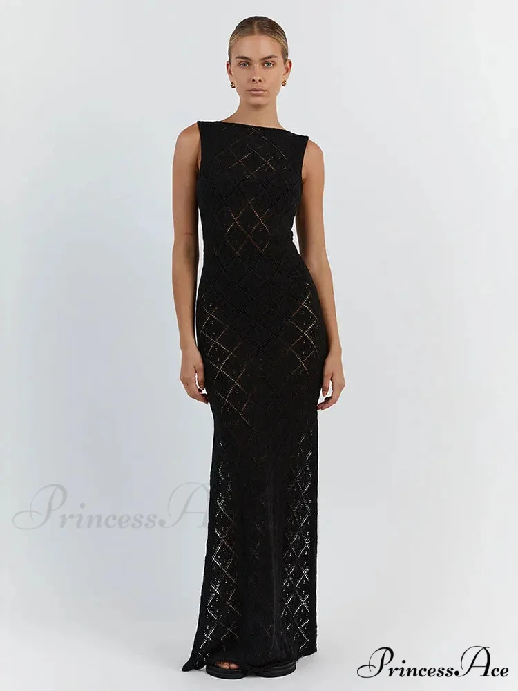 Slim Cocktail Off Shoulder Women's Maxi Dress - Image 5