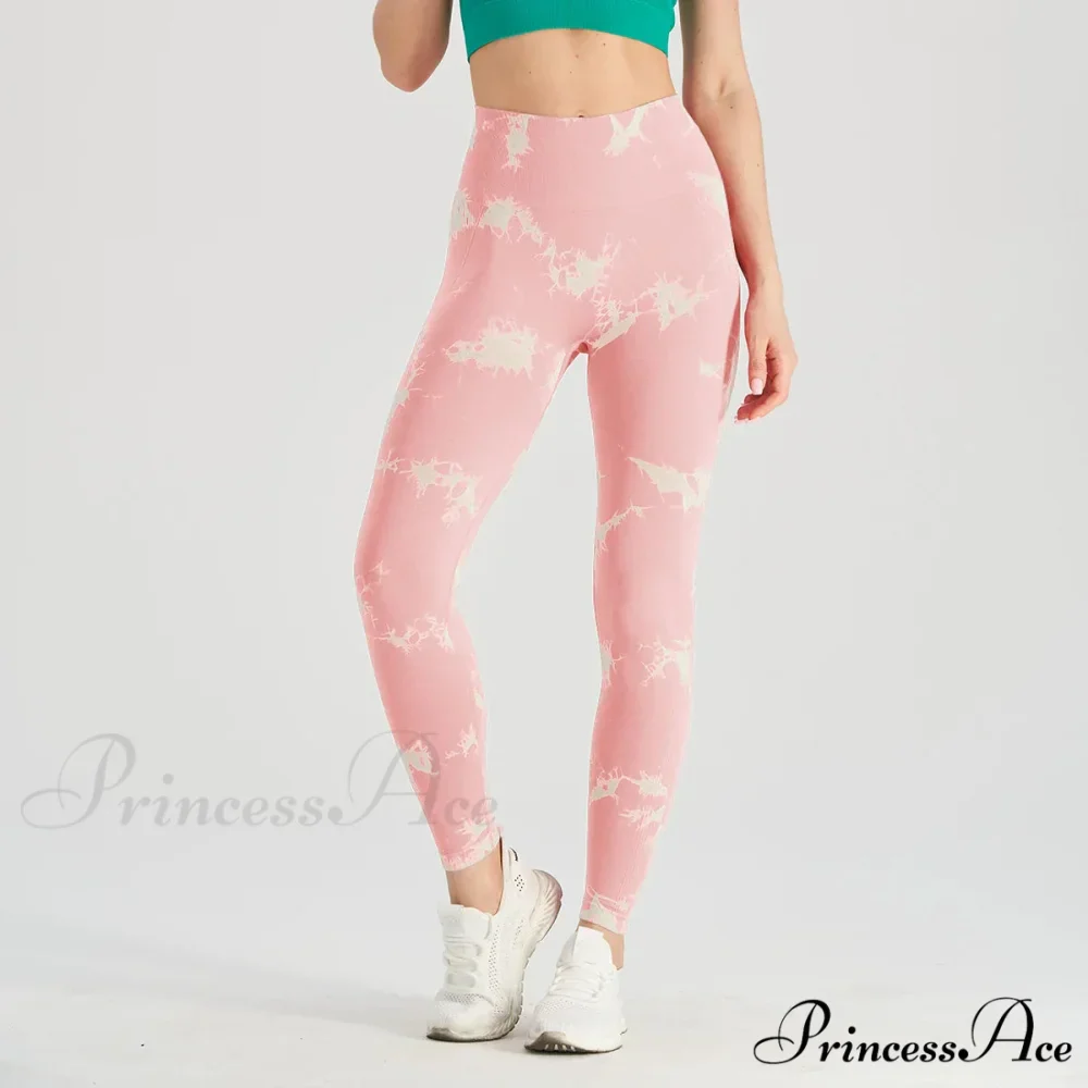Tie Dye High Waist Seamless Push Up Yoga Fitness Legging - Image 8