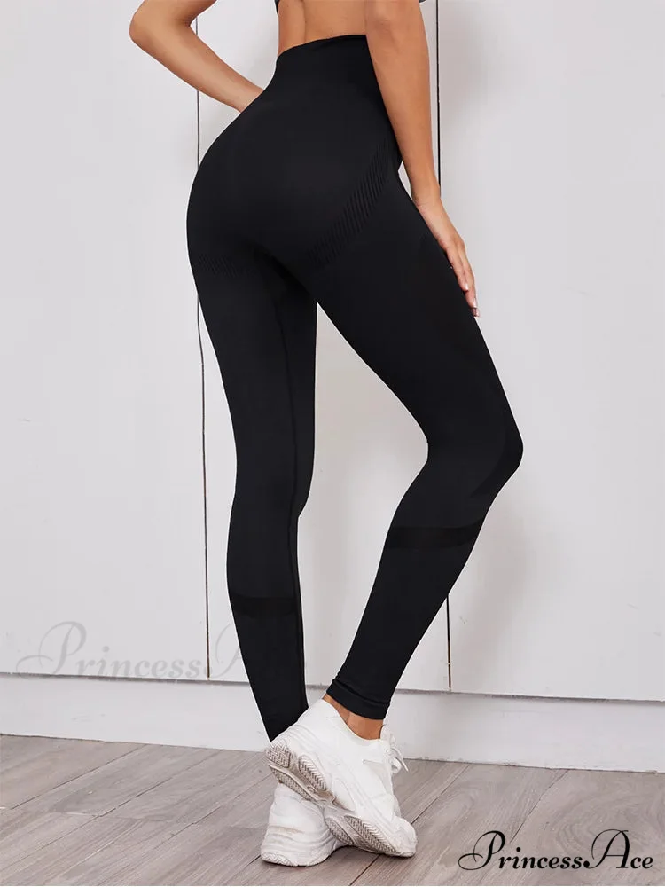 Hollow Out Waist Elastic Gym Training Yoga Legging - Image 6