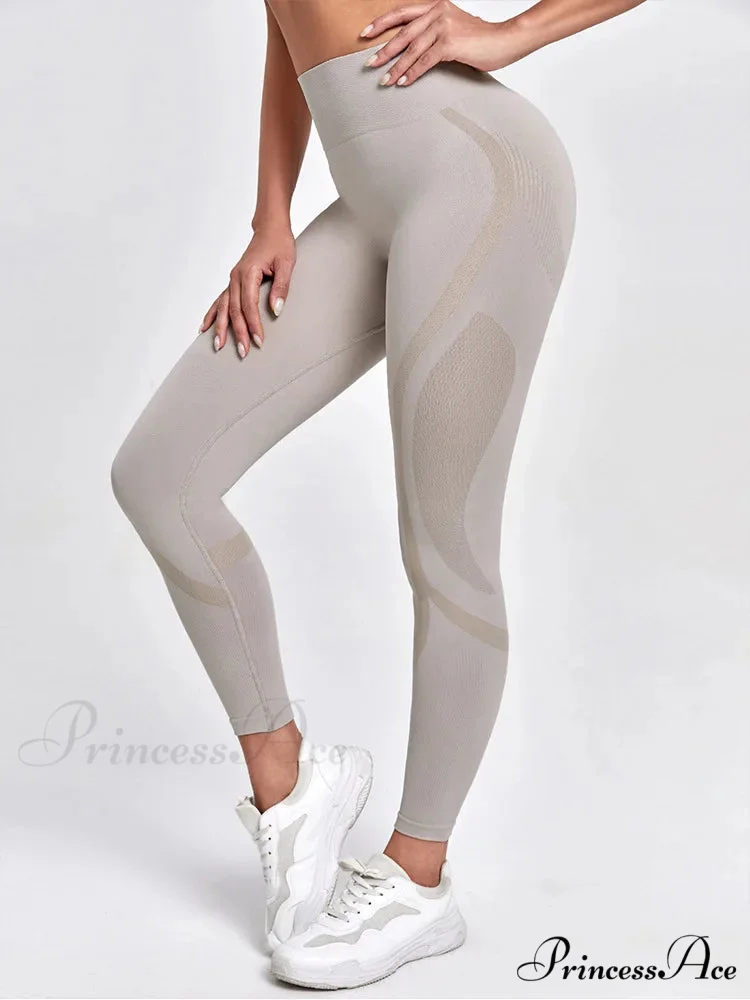 Hollow Out Waist Elastic Gym Training Yoga Legging - Image 7