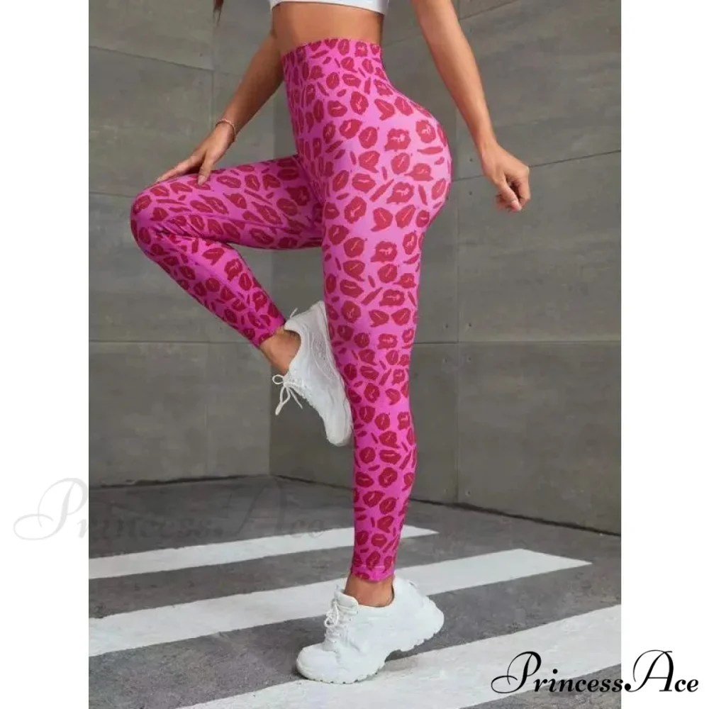 High Waist Leopard Seamless Butt Lift Yoga Fitness Legging - Image 3