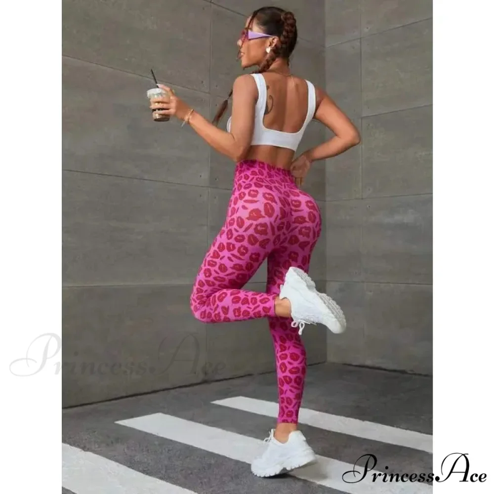 High Waist Leopard Seamless Butt Lift Yoga Fitness Legging - Image 4