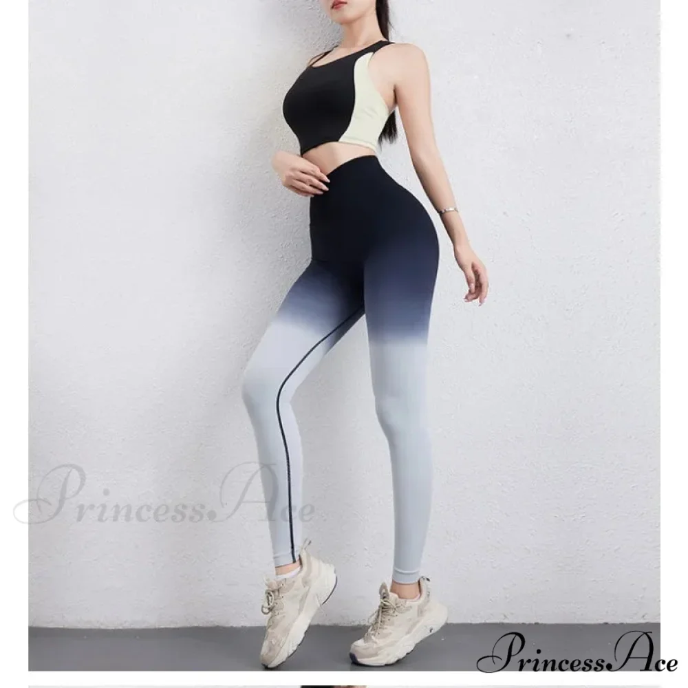 Gradient Seamless High Waist Fashion Yoga Legging - Image 2