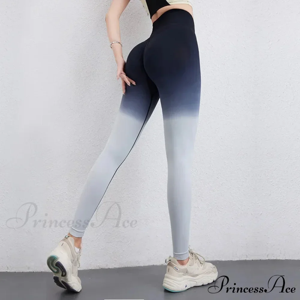Gradient Seamless High Waist Fashion Yoga Legging - Image 7