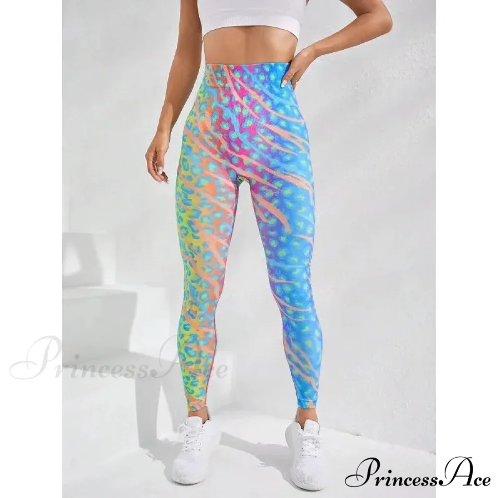 Seamless Tie Dye High Waist Butt Lift Yoga Legging - Image 2