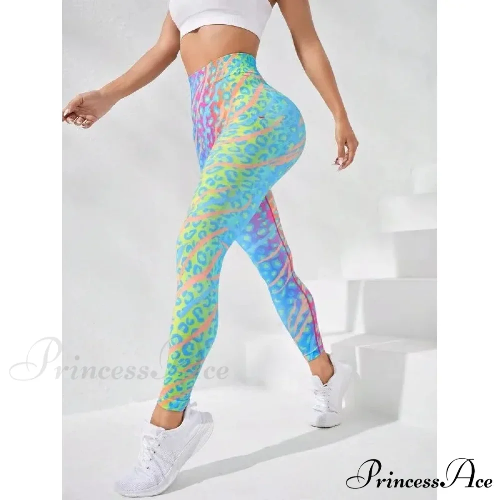 Seamless Tie Dye High Waist Butt Lift Yoga Legging - Image 3