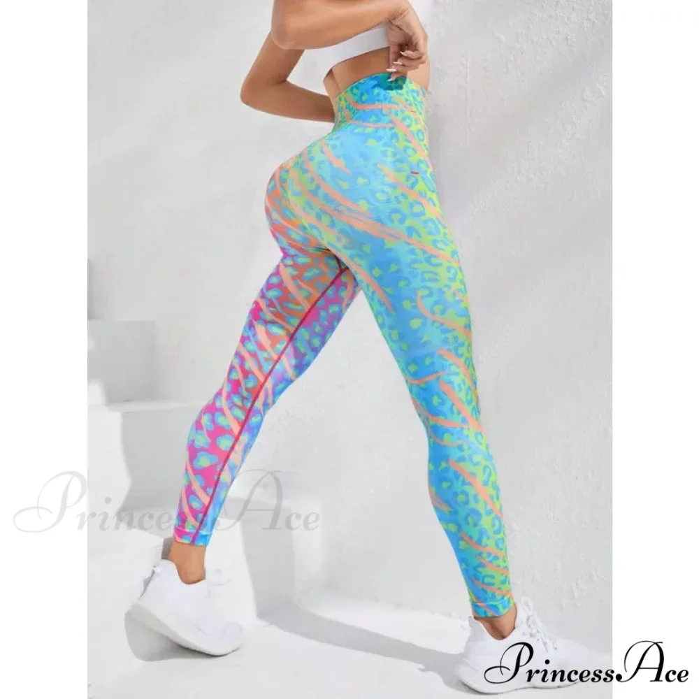 Seamless Tie Dye High Waist Butt Lift Yoga Legging - Image 6