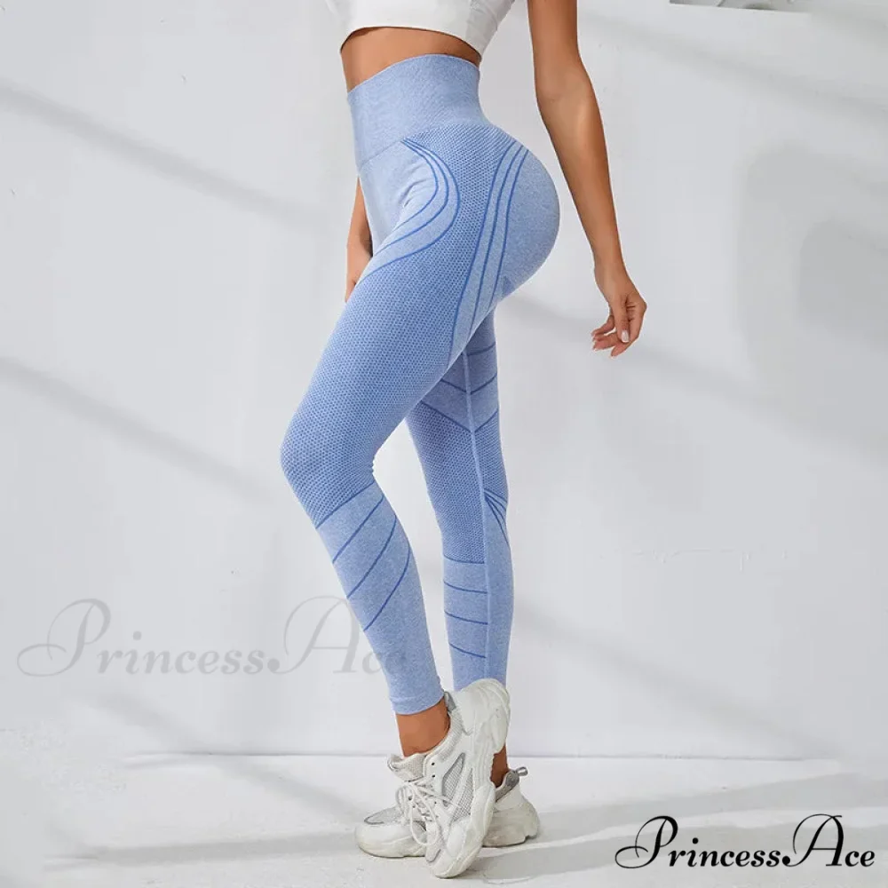 Knitting Mesh High Waist Fashion Yoga Legging - Image 2