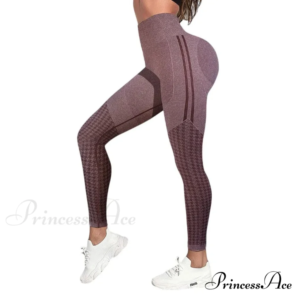 Outdoor Seamless Printed Waist Fashion Fitness Legging - Image 2