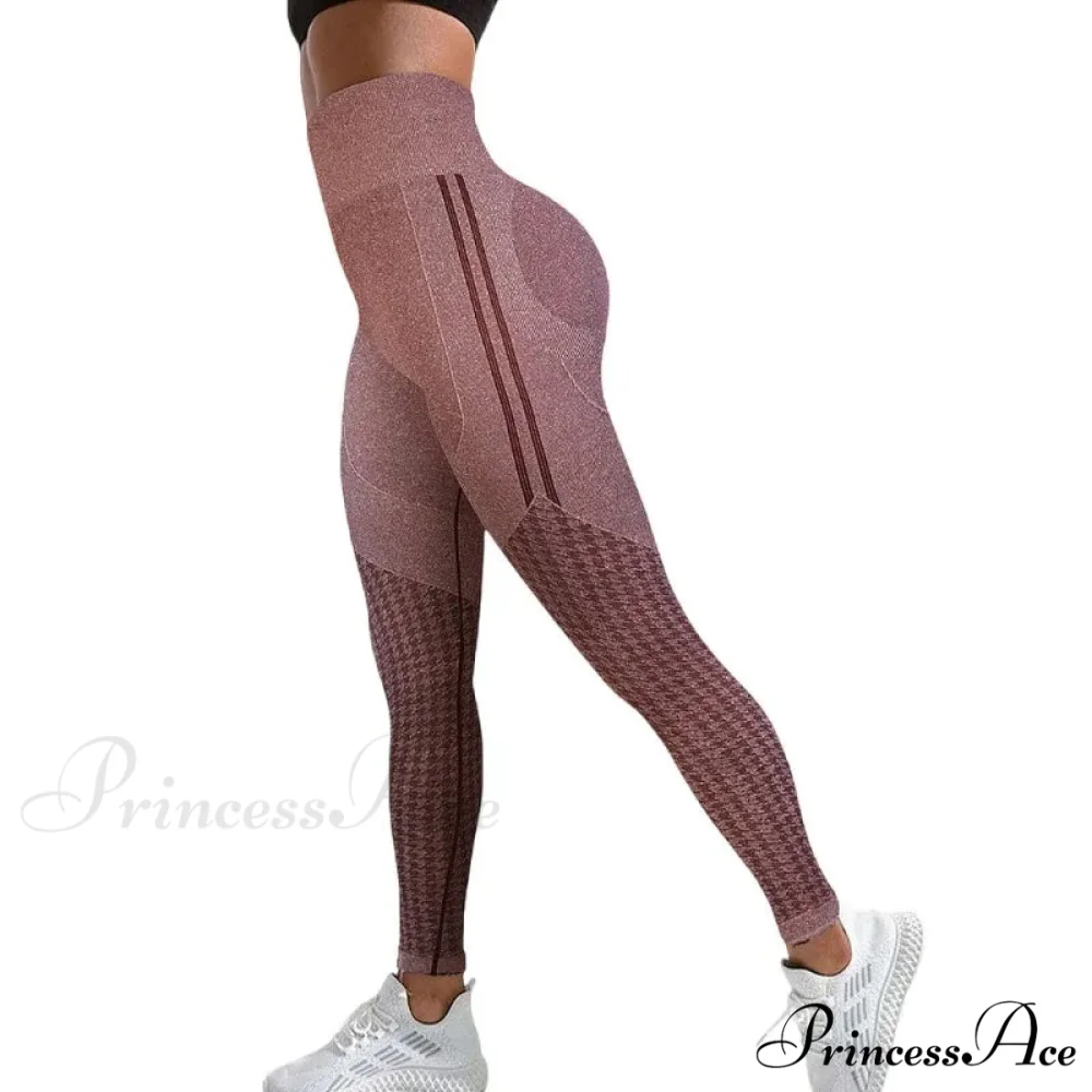 Outdoor Seamless Printed Waist Fashion Fitness Legging - Image 3