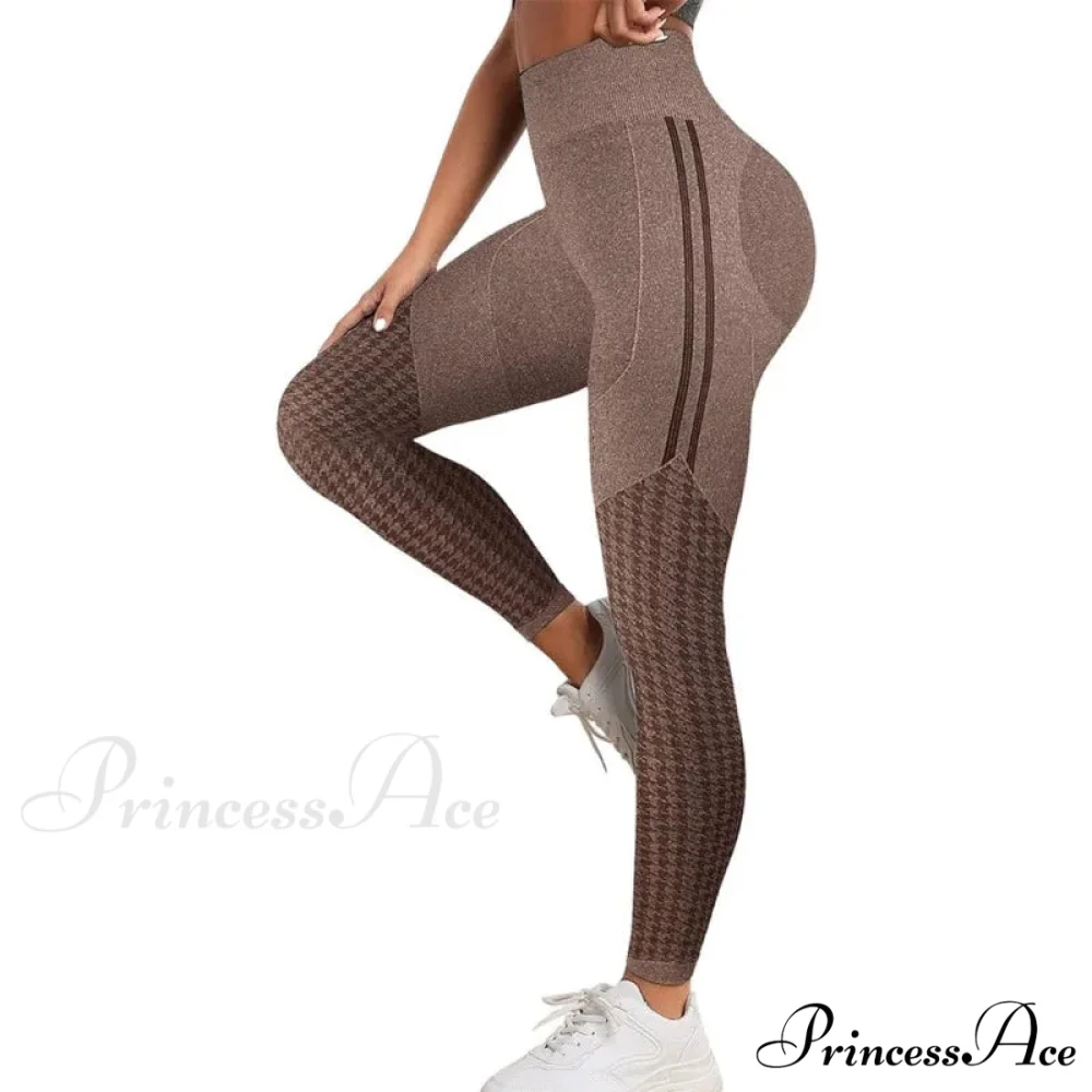 Outdoor Seamless Printed Waist Fashion Fitness Legging - Image 4