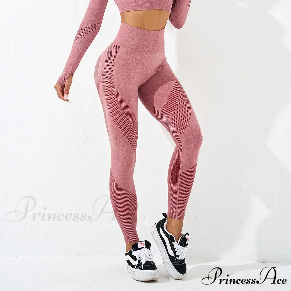 Striped High Waist Workout Elastic Fitness Legging - Image 2
