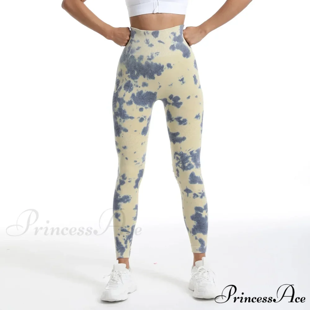 Tie Dye Print Elastic Fitness Fashion Exercise Yoga Legging - Image 10