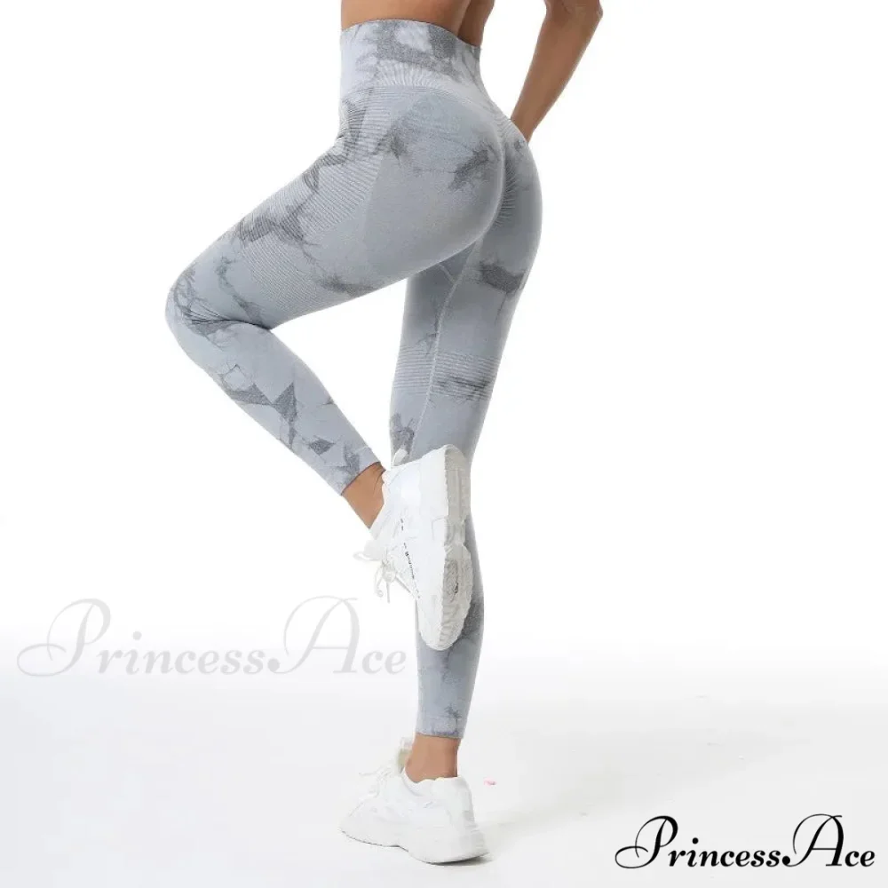 Tie Dye Print Elastic Fitness Fashion Exercise Yoga Legging - Image 5